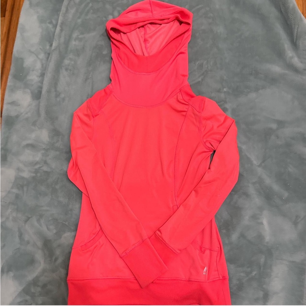 bright pink workout hoodie